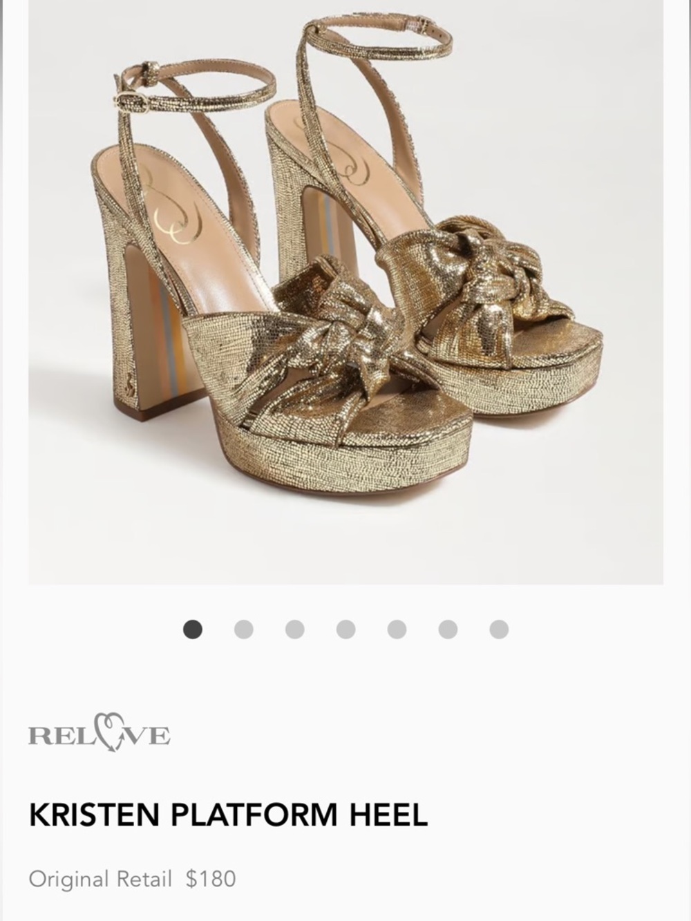 Sam Edelman Gold Knotted Kristen Platform Sandal